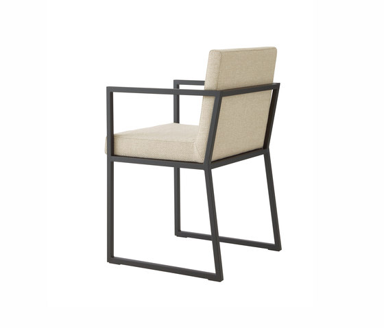 Iso | Carver Chair Black Lacquered Steel Base | Chairs | Ligne Roset