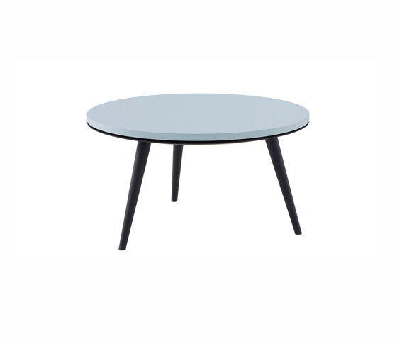 Nolly | Low Table Black Stained Ash / Lavender Blue Lacquer | Coffee tables | Ligne Roset