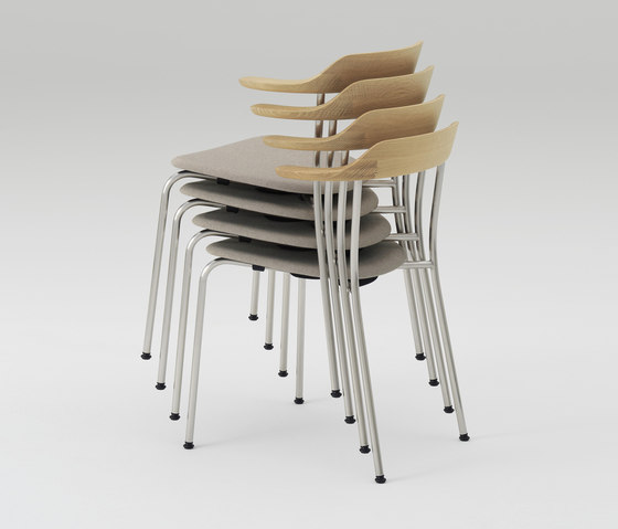 Hiroshima Arm chair stackable (Cushioned) | Sedie | MARUNI