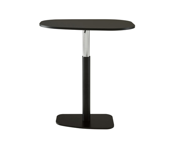 Piazza | Table Black Lacquered Base Top In Black Fenix Laminate | Dining tables | Ligne Roset