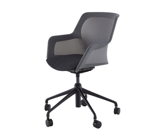 Piccione | Carver Chair Black Base On Castors | Chairs | Ligne Roset