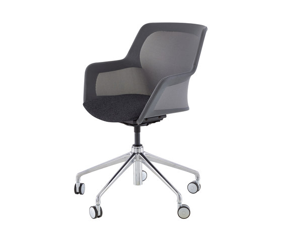 Piccione | Carver Chair Aluminium Base On Castors | Chairs | Ligne Roset