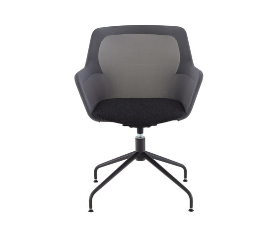 Piccione | Carver Chair Central Pedestal - Anthracite Metal | Chairs | Ligne Roset