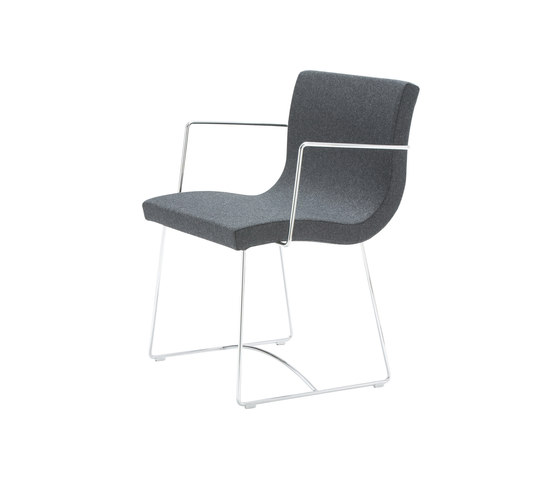 Sala | Carver Chair Chromed Sleigh Feet | Chairs | Ligne Roset
