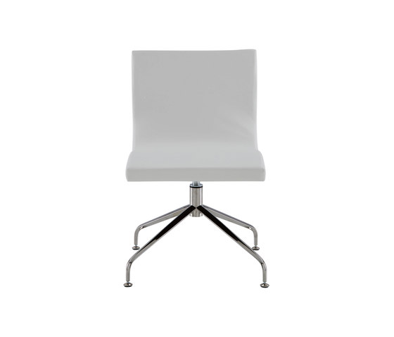 Sala | Desk Chair Central Pedestal - Brilliant Chrome | Chairs | Ligne Roset