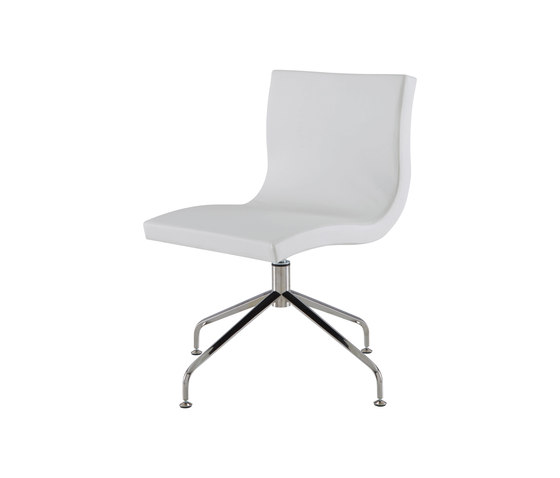 Sala | Desk Chair Central Pedestal - Brilliant Chrome | Chairs | Ligne Roset