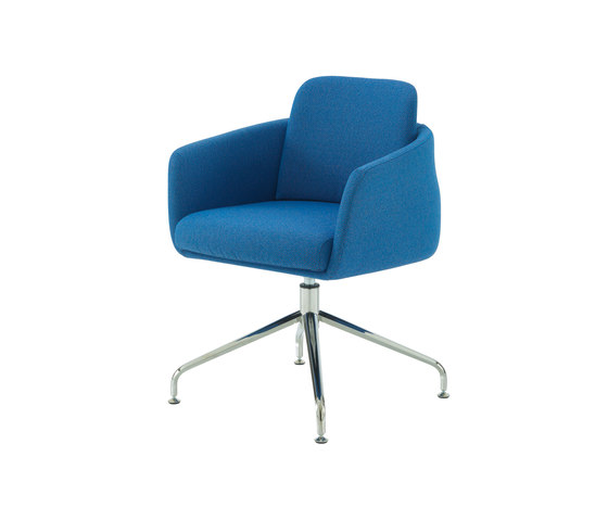 Tadao | Carver Chair Central Pedestal - Brilliant Chrome | Chairs | Ligne Roset