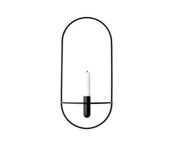 POV Oval Candle Holder | Black | Candlesticks / Candleholder | Audo Copenhagen