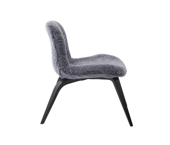 Goose Lounge Chair, Black / Sheepskin: Graphite | Fauteuils | NORR11