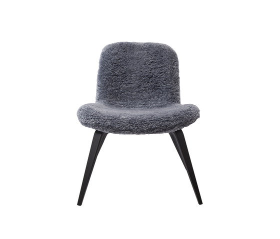 Goose Lounge Chair, Black / Sheepskin: Graphite | Sillones | NORR11