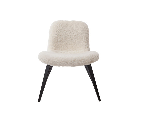 Goose Lounge Chair, Black / Sheepskin: Offwhite | Sessel | NORR11
