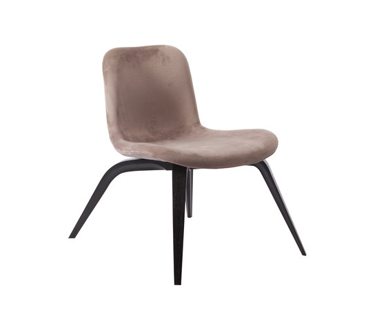 Goose Lounge Chair, Black / Velvet: Taupe | Armchairs | NORR11