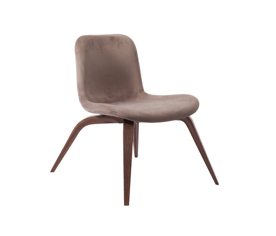 Goose Lounge Chair, Dark Stained / Velvet: Taupe | Armchairs | NORR11