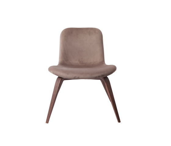 Goose Lounge Chair, Dark Stained / Velvet: Taupe | Armchairs | NORR11