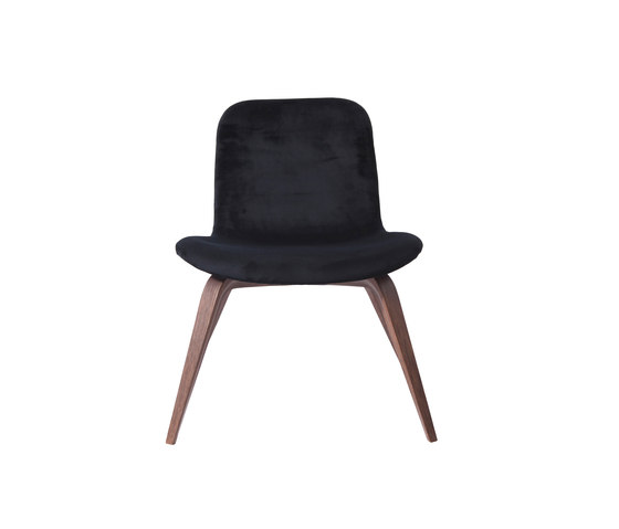 Goose Lounge Chair, Dark Stained / Velvet: Midnight Blue | Armchairs | NORR11