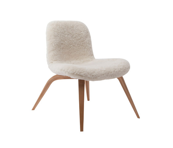 Goose Lounge Chair, Natural / Sheepskin: Off White | Sessel | NORR11