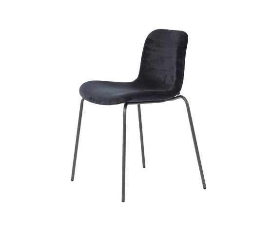Goose Original Dining Chair, Black / Velvet: Midnight Blue | Stühle | NORR11
