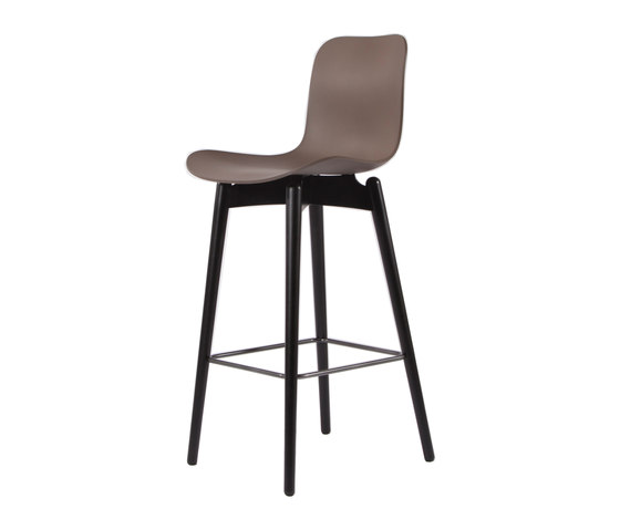 Langue Bar Chair, Black / Gargoyle Brown | Bar stools | NORR11