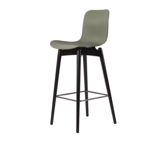 Langue Bar Chair, Black / Moss Green | Bar stools | NORR11
