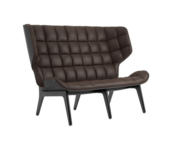 Mammoth Sofa, Black / Vintage Leather Dark Brown 21001 | Sofas | NORR11