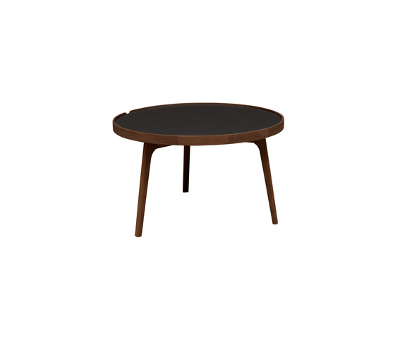 Racquet sofatable round 80cm Oak espresso | Coffee tables | Hans K