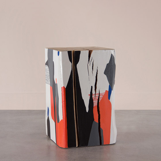 La Cueva Hand Painted Cube Table | Side tables | Pfeifer Studio