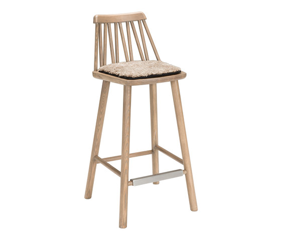 ZigZag barstool 63cm ash grey | Bar stools | Hans K