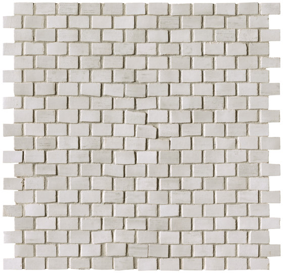 Brickell White Brick Mosaic Gloss | Ceramic mosaics | Fap Ceramiche