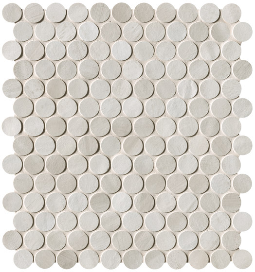 Brickell White Round Mosaico Matt | Ceramic mosaics | Fap Ceramiche