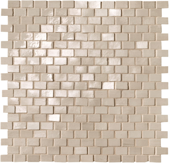 Brickell Beige Brick Mosaic Gloss | Ceramic mosaics | Fap Ceramiche