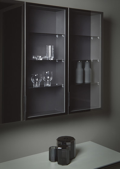 Strato Cabinet Mirror Aluminium glass door system | Wandschränke | Inbani