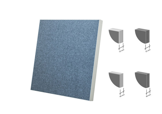 Wall Absorber 55/40 with circumferential cover or fabric-covered inner edge | Oggetti fonoassorbenti | AOS