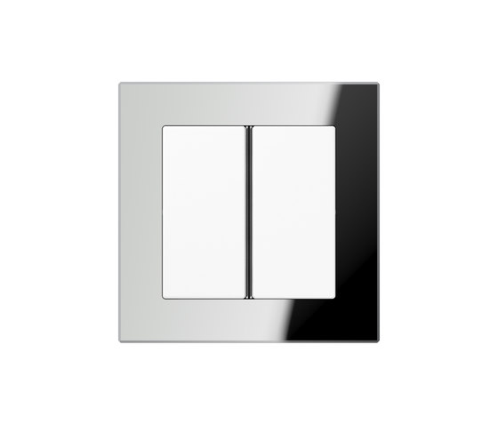 A Creation | F40 push button silver glass | Interrupteurs à bouton poussoir | JUNG