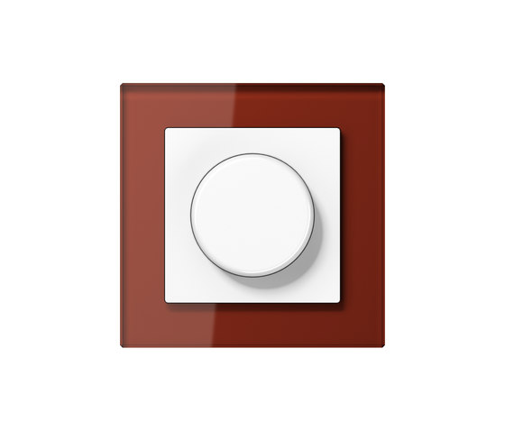 A Creation | rotary dimmer red glass | Interruptores rotatorios | JUNG