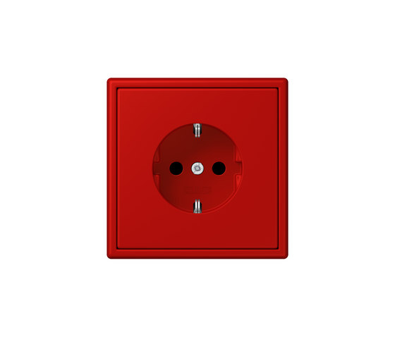 LS 990 in Les Couleurs® Le Corbusier | socket 32090 rouge vermillon 31 | Enchufes Schuko | JUNG