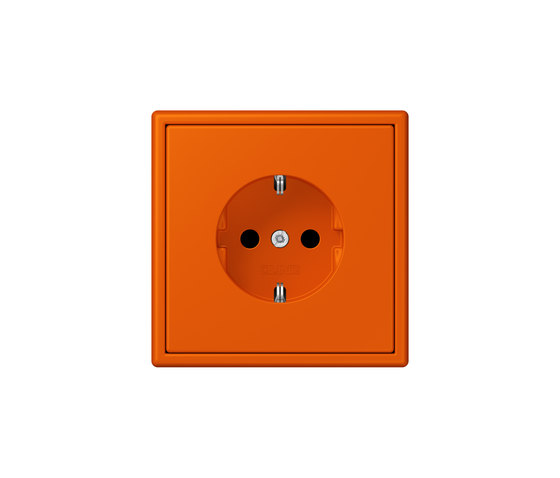 LS 990 in Les Couleurs® Le Corbusier | socket 4320S orange vif | Prises Schuko | JUNG