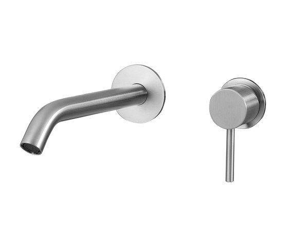 Fasson 40 mm single-lever basin mixer flush-mounted 220, round | Wash basin taps | CONTI+