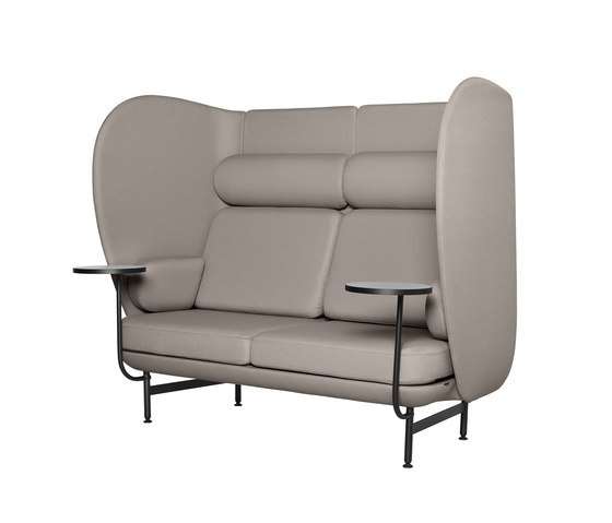 Plenum™ | Sofa w/ side table | JH1002 | Textile | Black base | Divani | Fritz Hansen