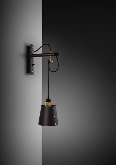 Hooked wall | small | Graphite | Brass | Lampade parete | Buster + Punch
