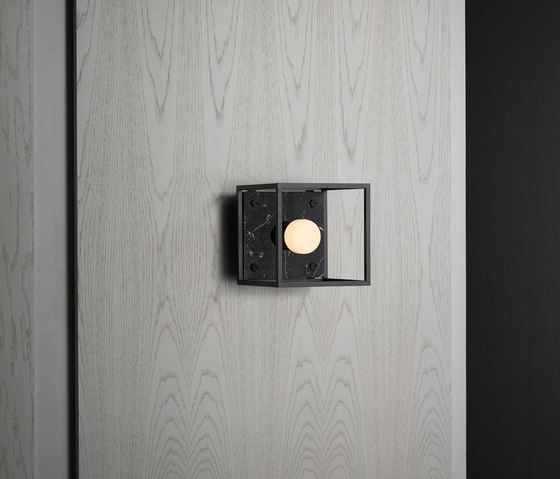 Caged Wall 1.0 Small | Satin Black Marble | Lampade parete | Buster + Punch