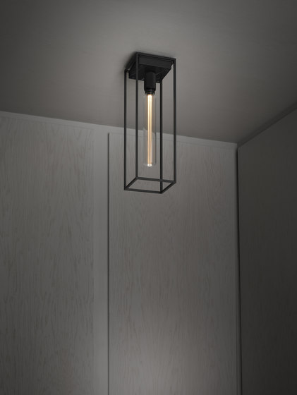 Caged Ceiling 1.0 Large | Satin Black Marble | Buster Bulb Tube | Lampade plafoniere | Buster + Punch