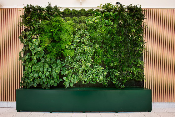 Indoor Vertical Garden | Body Shop Nacka Forum by Greenworks | Plant pots