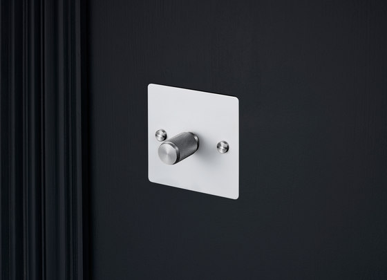 Dimmer Switches | 1G White | Steel | Rotary dimmers | Buster + Punch