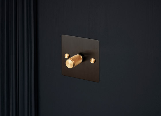 Dimmer Switches | 1G Smoked Bronze | Brass | Rotary dimmers | Buster + Punch