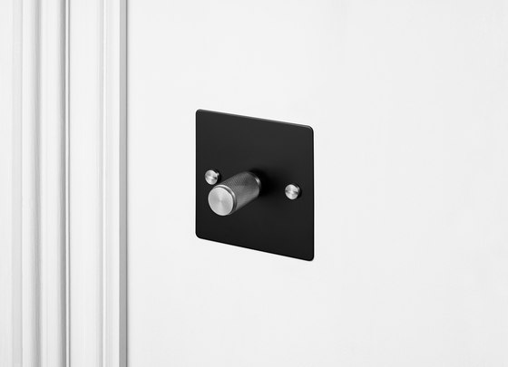 Dimmer Switches | 1G Black | Steel | Rotary dimmers | Buster + Punch