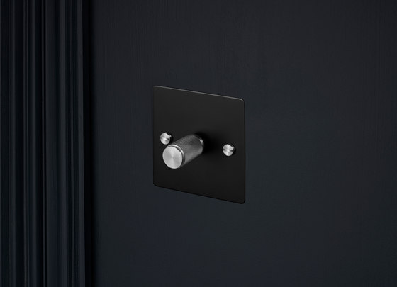 Dimmer Switches | 1G Black | Steel | Rotary dimmers | Buster + Punch