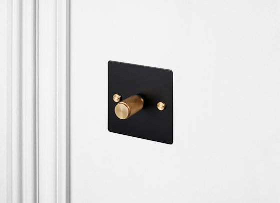 Dimmer Switches | 1G Black | Brass | Rotary dimmers | Buster + Punch