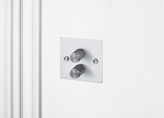 Dimmer Switches | 2G White | Steel | Rotary dimmers | Buster + Punch