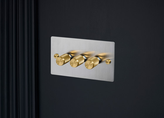 Dimmer Switches | 3G Steel | Brass | Rotary dimmers | Buster + Punch