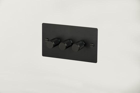 Dimmer Switches | 3G Black | Rotary dimmers | Buster + Punch